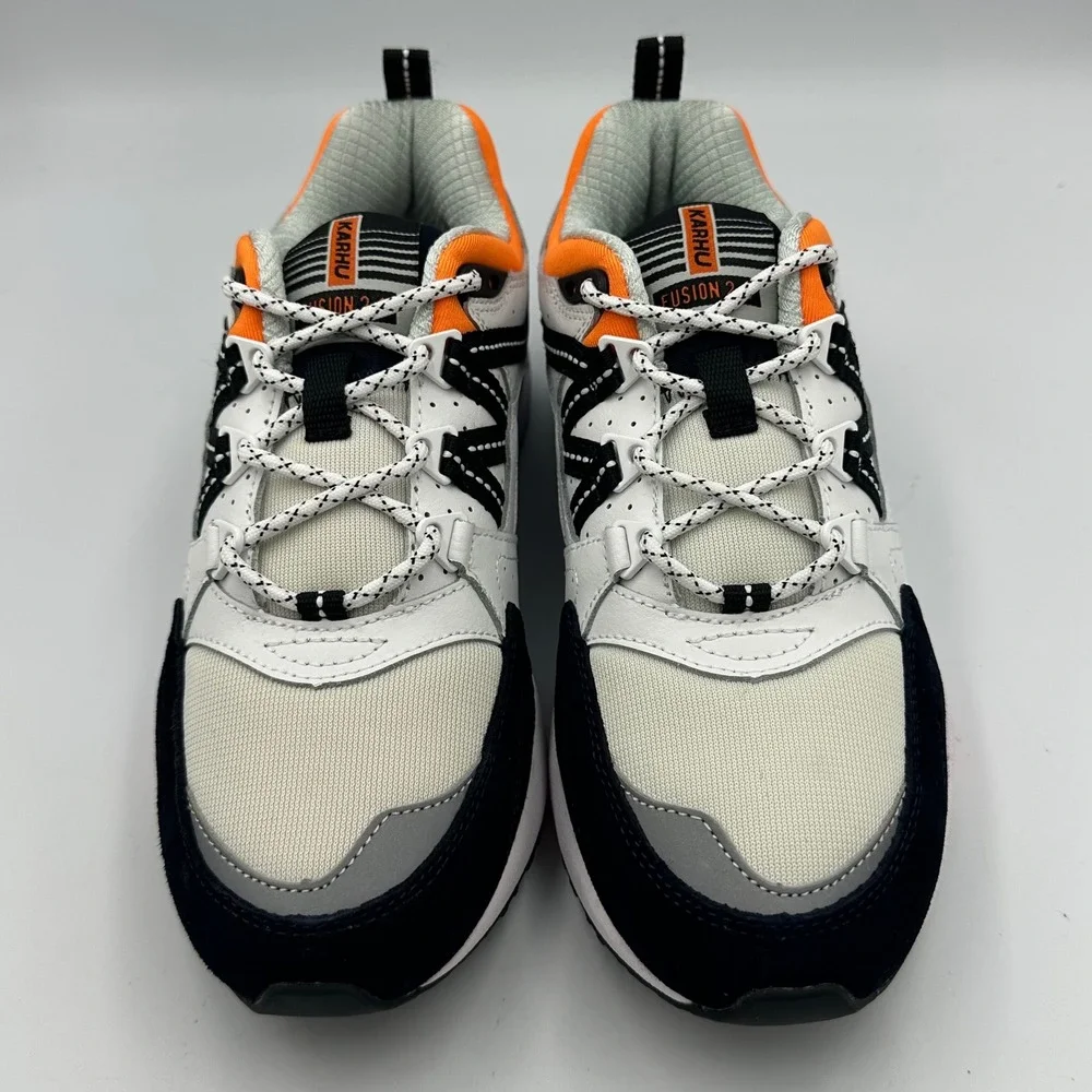 Karhu Fusion 2.0 Sneakers White Black Orange Dad Reto Runner Y2K Women 8.5 Men 7